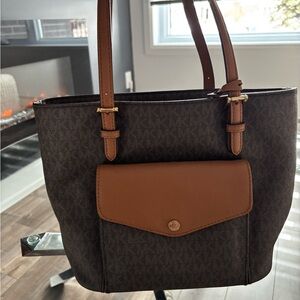 Brown Designer Tote Bag MK